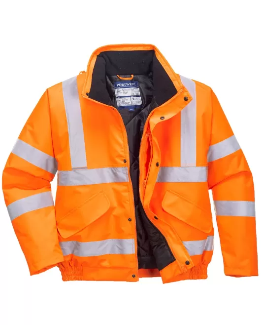 Jacheta vatuita reflectorizanta, inalta vizibilitate, impermeabila [RT32] Portocaliu