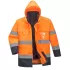 Jacheta reflectorizanta HiVis 3 in 1, impermeabila, polar detasabil, Portocaliu si bleumarin