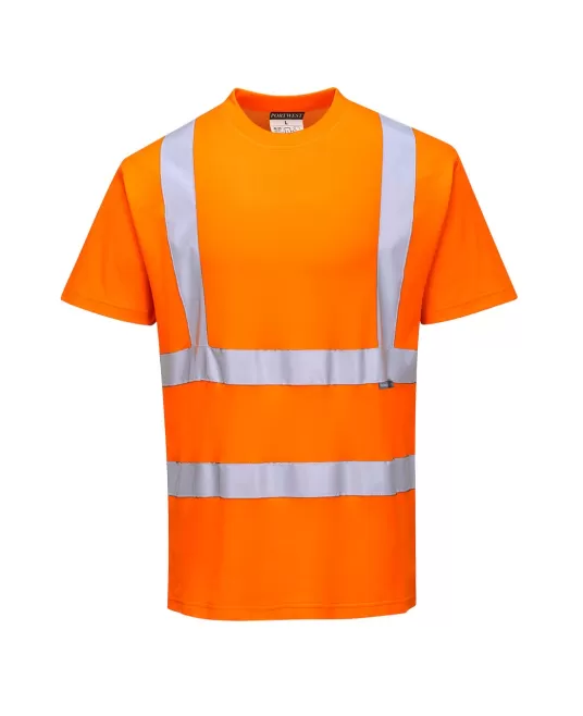Tricou de protectie reflectorizant cu maneca scurta, inalta vizibilitate, Portocaliu