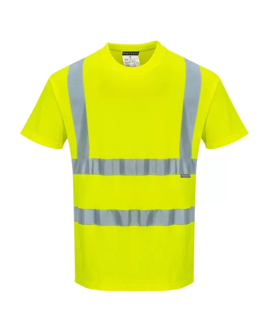 Tricou de protectie reflectorizant cu maneca scurta, inalta vizibilitate, Galben