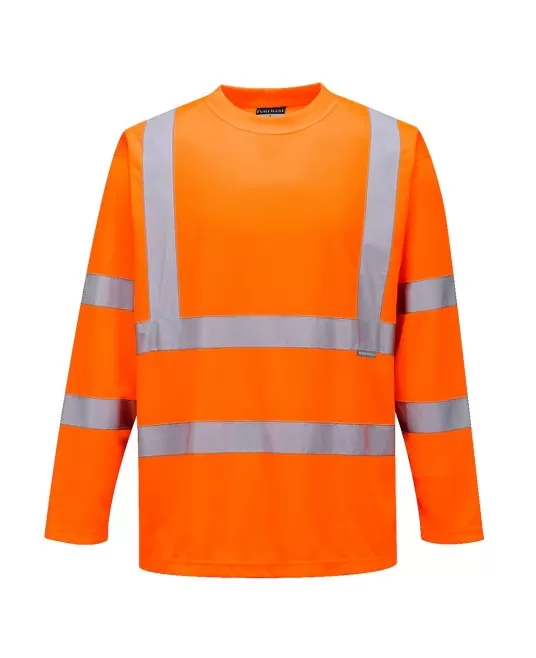 Tricou cu Maneci Lungi Hi-Vis reflectorizant, Portocaliu Tricou cu Maneci Lungi Hi-Vis reflectorizant, Portocaliu