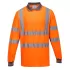 Tricou reflectorizant polo cu maneca lunga, inalta vizibilitate, 175g/m2, Portocaliu