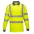 Tricou reflectorizant polo cu maneca lunga, inalta vizibilitate, 175g/m2, Galben