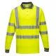 Tricou reflectorizant polo cu maneca lunga, inalta vizibilitate, 175g/m2, Galben Tricou reflectorizant polo cu maneca lunga, inalta vizibilitate, 175g/m2, Galben