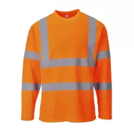 Tricou Hi-Vis reflectorizant cu maneci lungi, Portocaliu Tricou Hi-Vis reflectorizant cu maneci lungi, Portocaliu