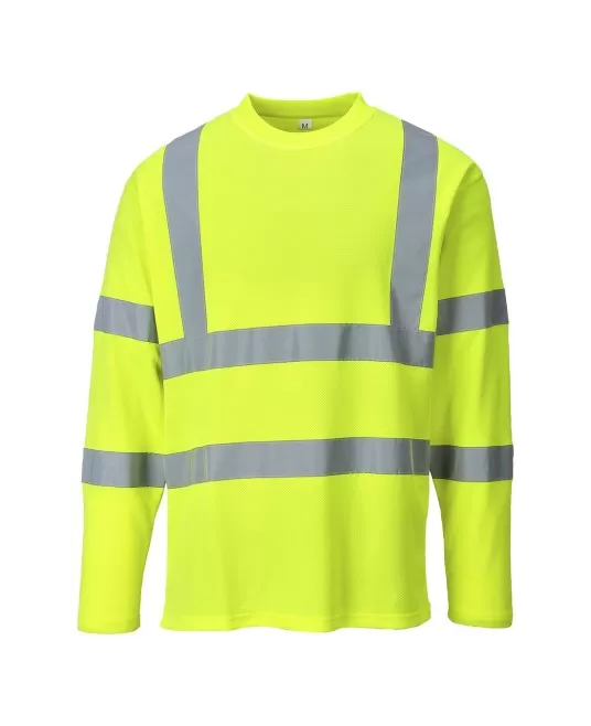 Tricou Hi-Vis reflectorizant cu maneci lungi, Galben Tricou Hi-Vis reflectorizant cu maneci lungi, Galben