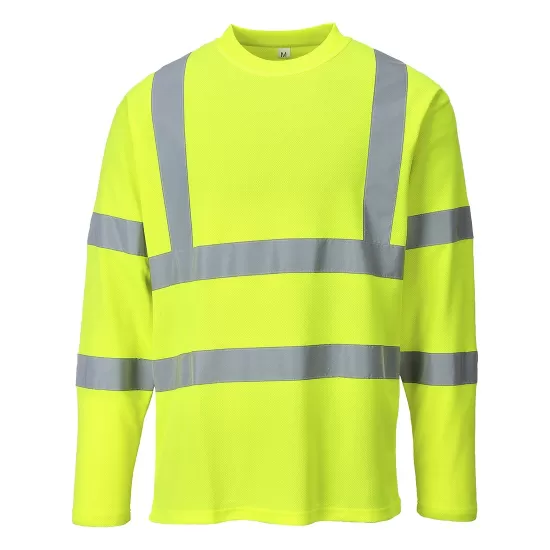 Tricou Hi-Vis reflectorizant cu maneci lungi, Galben Tricou Hi-Vis reflectorizant cu maneci lungi, Galben
