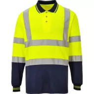 Tricou polo Hivis, 100% poliester 175g/m2, galben bleumarin Tricou polo Hivis, 100% poliester 175g/m2, galben bleumarin