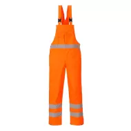 Salopeta de protectie cu pieptar impermeabila, reflectorizanta, HiVis, Portocaliu