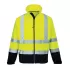 Jacheta softshell reflectorizanta HiVis, Galben si bleumarin