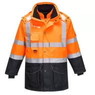 Jacheta HiVis 7 in 1 Portwest, portocaliu bleumarin Jacheta HiVis 7 in 1 Portwest, portocaliu bleumarin