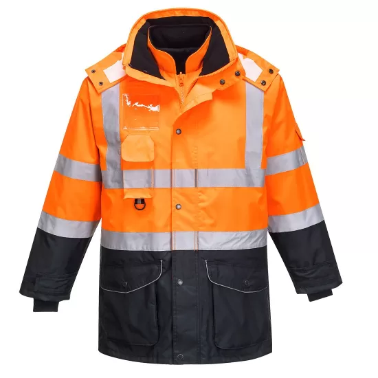 Jacheta HiVis 7 in 1 Portwest, portocaliu bleumarin Jacheta HiVis 7 in 1 Portwest, portocaliu bleumarin