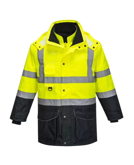 Jacheta HiVis 7 in 1 Portwest, galben bleumarin Jacheta HiVis 7 in 1 Portwest, galben bleumarin