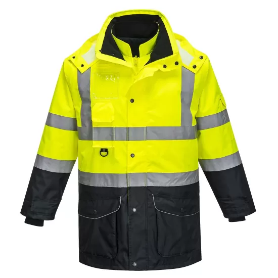 Jacheta HiVis 7 in 1 Portwest, galben bleumarin Jacheta HiVis 7 in 1 Portwest, galben bleumarin