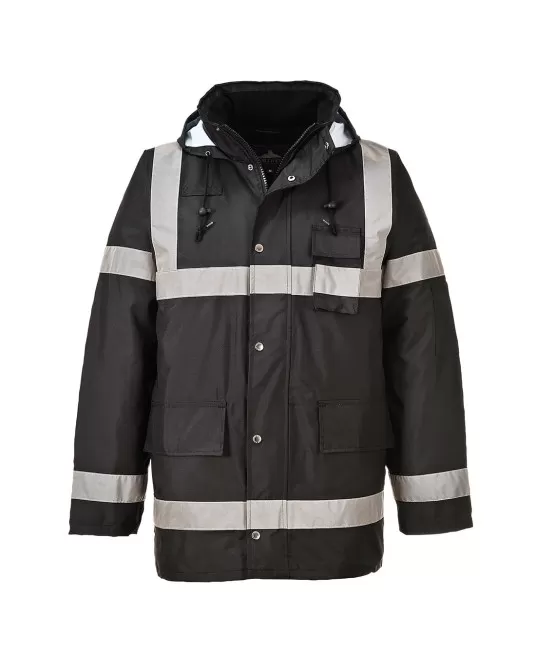 Jacheta parka reflectorizanta vatuita, Negru Jacheta parka reflectorizanta vatuita, Negru