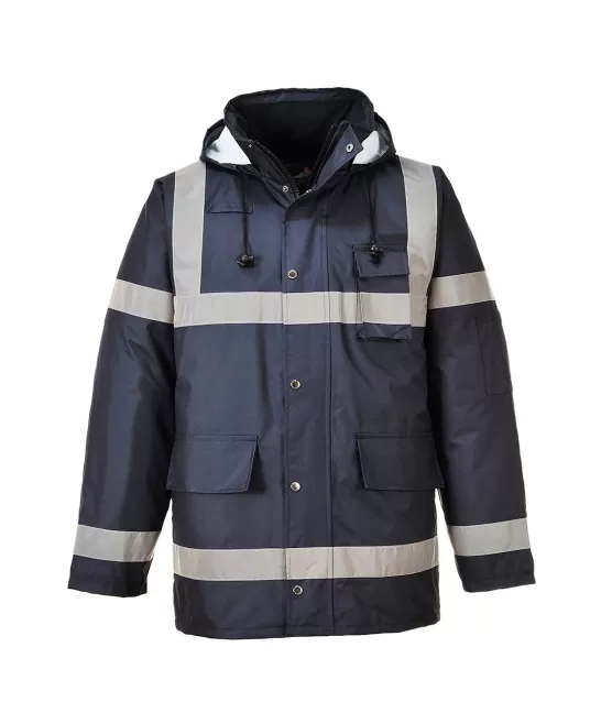 Jacheta parka reflectorizanta vatuita, Bleumarin Jacheta parka reflectorizanta vatuita, Bleumarin