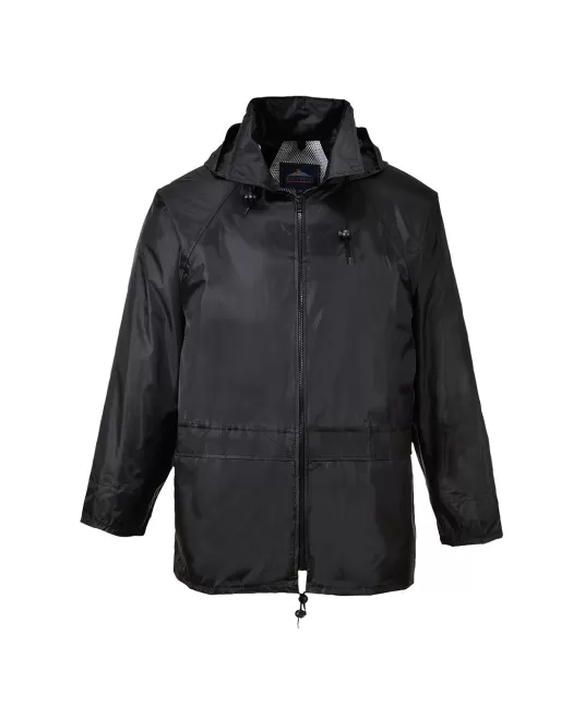 Pelerina scurta de ploaie, certificată standard ploaie EN 343, Negru Pelerina scurta de ploaie, certificată standard ploaie EN 343, Negru
