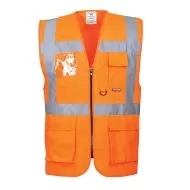 Vesta reflectorizanta HiVis cu fermoar, Portocaliu