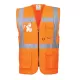 Vesta reflectorizanta HiVis cu fermoar, Portocaliu Vesta reflectorizanta HiVis cu fermoar, Portocaliu