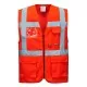 Vesta reflectorizanta HiVis cu fermoar, Rosu Vesta reflectorizanta HiVis cu fermoar, Rosu
