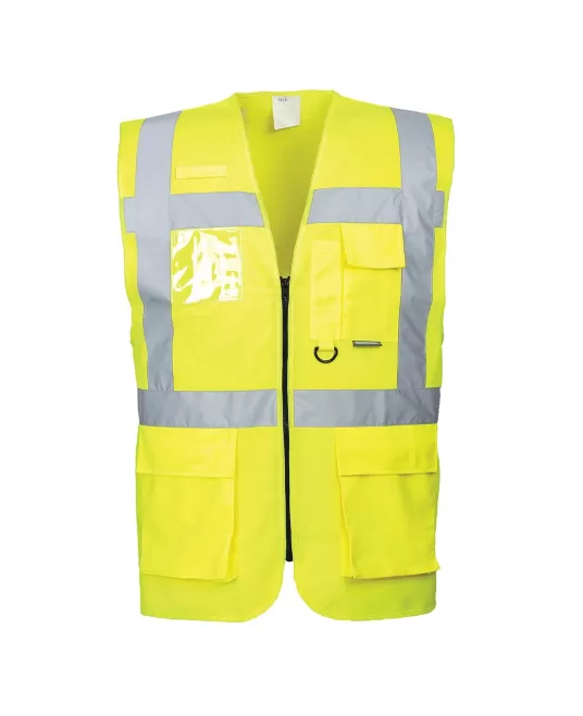 Vesta reflectorizanta HiVis cu fermoar, galben Vesta reflectorizanta HiVis cu fermoar, galben