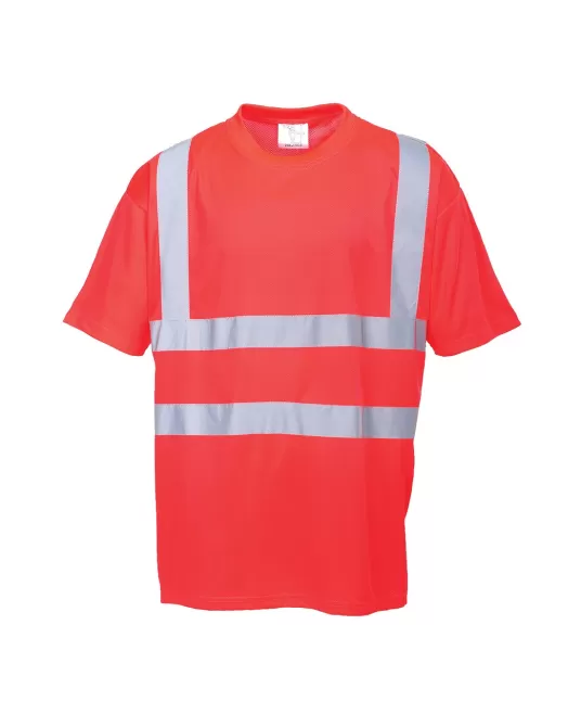 Tricou cu maneca scurta reflectorizant, pentru temperaturi ridicate, Rosu