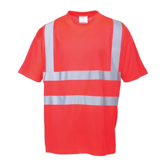 Tricou cu maneca scurta reflectorizant, pentru temperaturi ridicate, Rosu Tricou cu maneca scurta reflectorizant, pentru temperaturi ridicate, Rosu