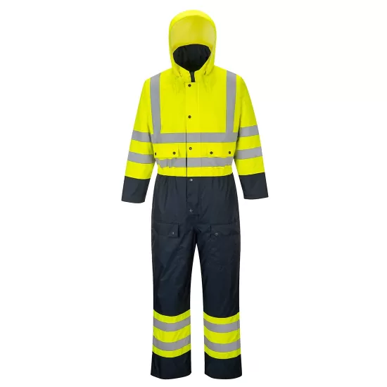 Combinezon vatuit reflectorizant, HiVis, Galben si bleumarin Combinezon vatuit reflectorizant, HiVis, Galben si bleumarin
