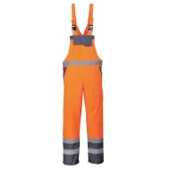 Salopeta de protectie cu pieptar, HiVis, reflectorizanta,impermeabila, Portocaliu si bleumarin