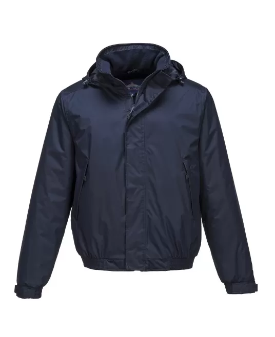 Jacheta premium vatuita cu gluga, impermeabila, Bleumarin