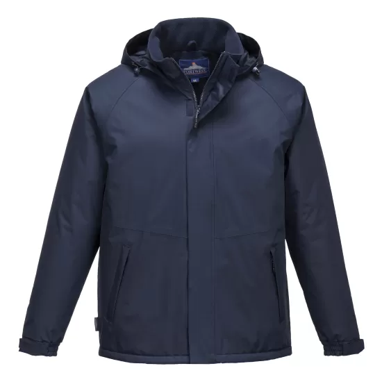 Jacheta vatuita cu gluga, impemeabila, captuseala fleece, Bleumarin Jacheta vatuita cu gluga, impemeabila, captuseala fleece, Bleumarin