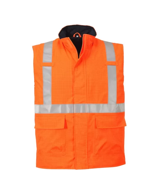 Vesta de protectie reflectorizanta, antistatica ignifuga, HiVis, Portocaliu Vesta de protectie reflectorizanta, antistatica ignifuga, HiVis, Portocaliu