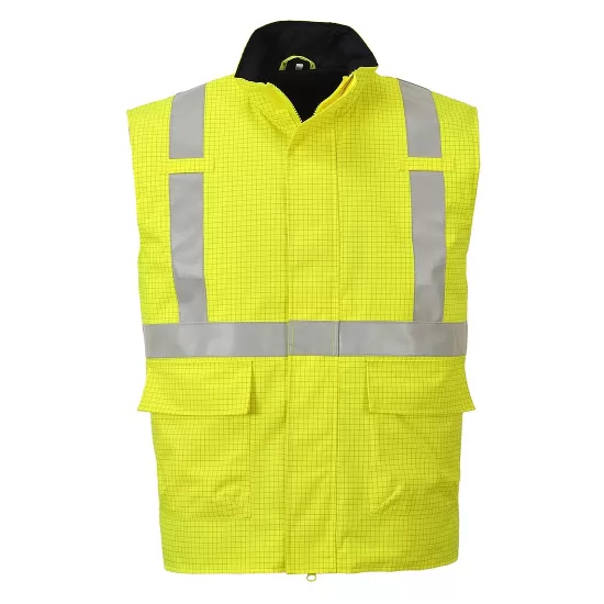 Vesta de protectie reflectorizanta, antistatica ignifuga, HiVis, Galben Vesta de protectie reflectorizanta, antistatica ignifuga, HiVis, Galben