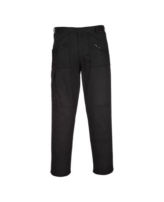Pantaloni de lucru rezistenti, 11 buzunare, tercot, 245g/m2, regular, negru Pantaloni de lucru rezistenti, 11 buzunare, tercot, 245g/m2, regular, negru
