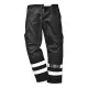 Pantaloni de lucru cu dungi reflectorizante, tercot 245g/m2, Negru Pantaloni de lucru cu dungi reflectorizante, tercot 245g/m2, Negru