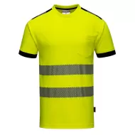 Tricou cu maneca scurta HiVis reflectorizant, calitate premium PW3 [T181] Galben fosforescent