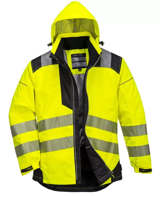 Jacheta vatuita premium HiVis, galben negru Jacheta vatuita premium HiVis, galben negru