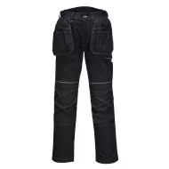 Pantaloni de lucru foarte rezistenti, buzunare pentru scule, tercot, 300g/m2, Negru