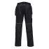 Pantaloni de lucru foarte rezistenti, buzunare pentru scule, tercot, 300g/m2, Negru