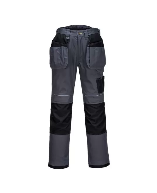 Pantaloni de lucru foarte rezistenti, buzunare pentru scule, tercot, 300g/m2, Gri si negru Pantaloni de lucru foarte rezistenti, buzunare pentru scule, tercot, 300g/m2, Gri si negru