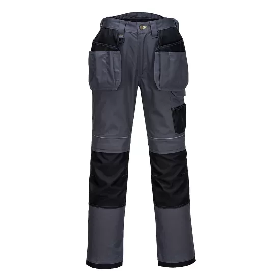 Pantaloni de lucru foarte rezistenti, buzunare pentru scule, tercot, 300g/m2, Gri si negru Pantaloni de lucru foarte rezistenti, buzunare pentru scule, tercot, 300g/m2, Gri si negru