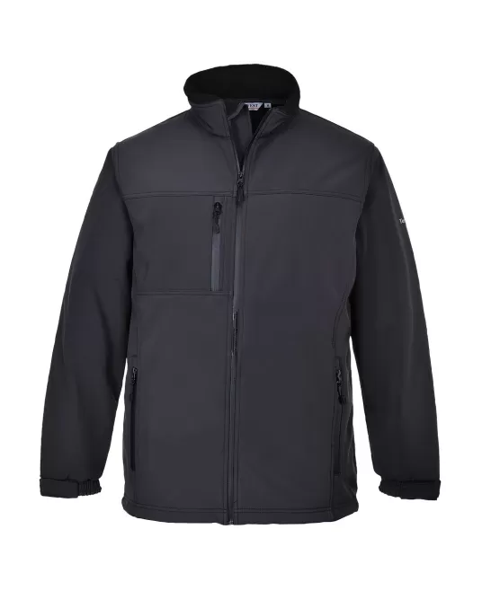 Jacheta softshell, membrana tripla, mansete ajustabile cu scai [TK50] Negru