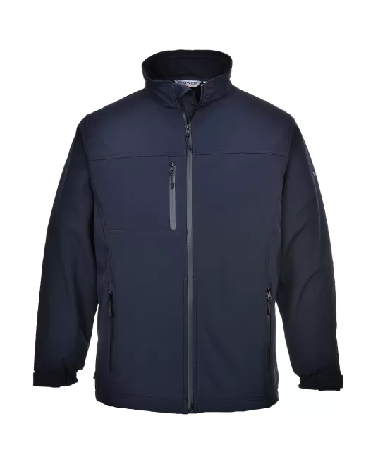 Jacheta softshell, membrana tripla, mansete ajustabile cu scai [TK50] Bleumarin