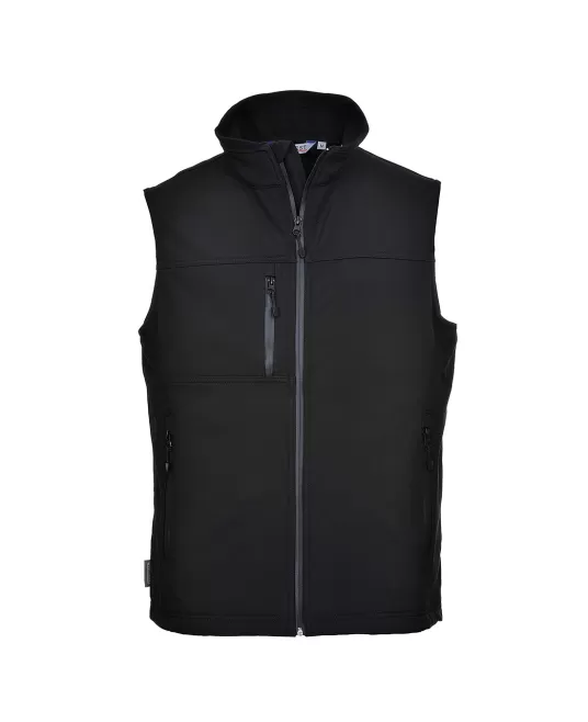 Vesta vatuita softshell, membrana tripla [TK51] Negru