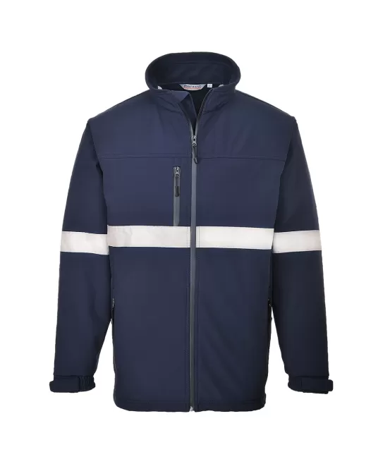 Jacheta softshell reflectorizanta, membrana tripla, Iona [TK54] Bleumarin