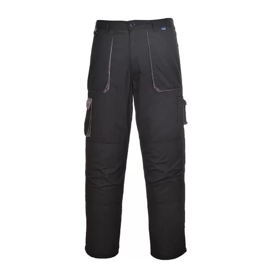 Pantaloni vatuiti gama Quality Portwest, colectia Texo Contrast [TX16] Negru