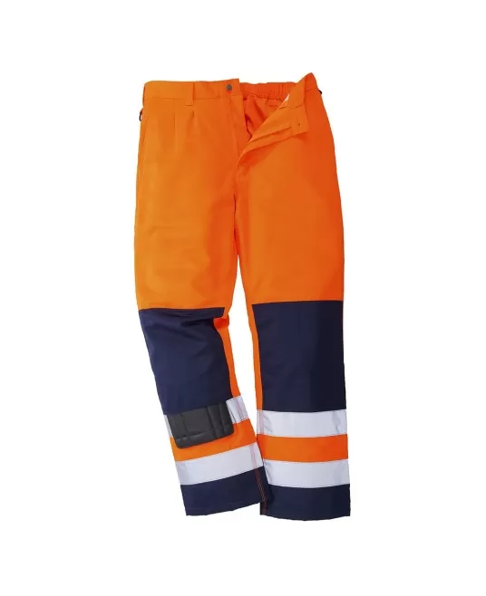 Pantaloni HiVis premium Madrid  portocaliu bleumarin Pantaloni HiVis premium Madrid  portocaliu bleumarin