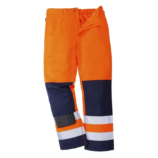 Pantaloni HiVis premium Madrid portocaliu bleumarin Pantaloni HiVis premium Madrid portocaliu bleumarin