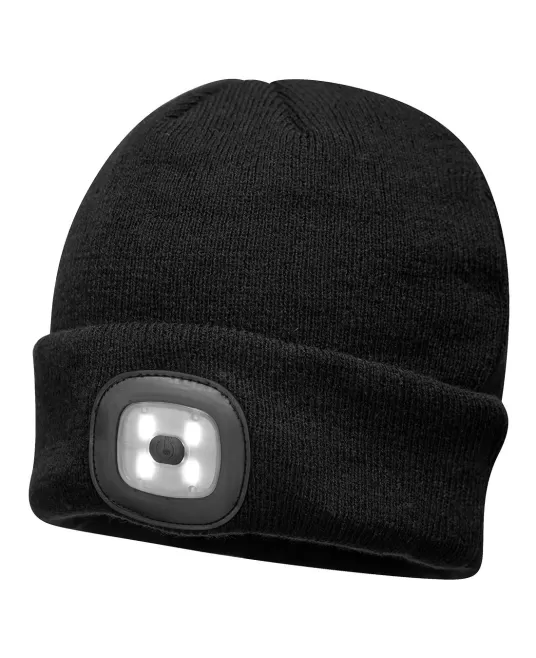 Caciula cu lanterna LED reincarcabila USB [B029] Negru