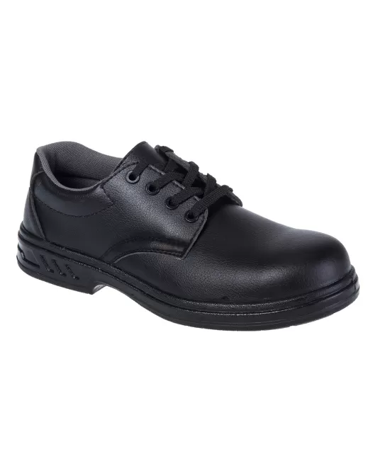 Pantofi de protectie cu bombeu metalic,  rezistenti la apa, S2 [FW80] Negru